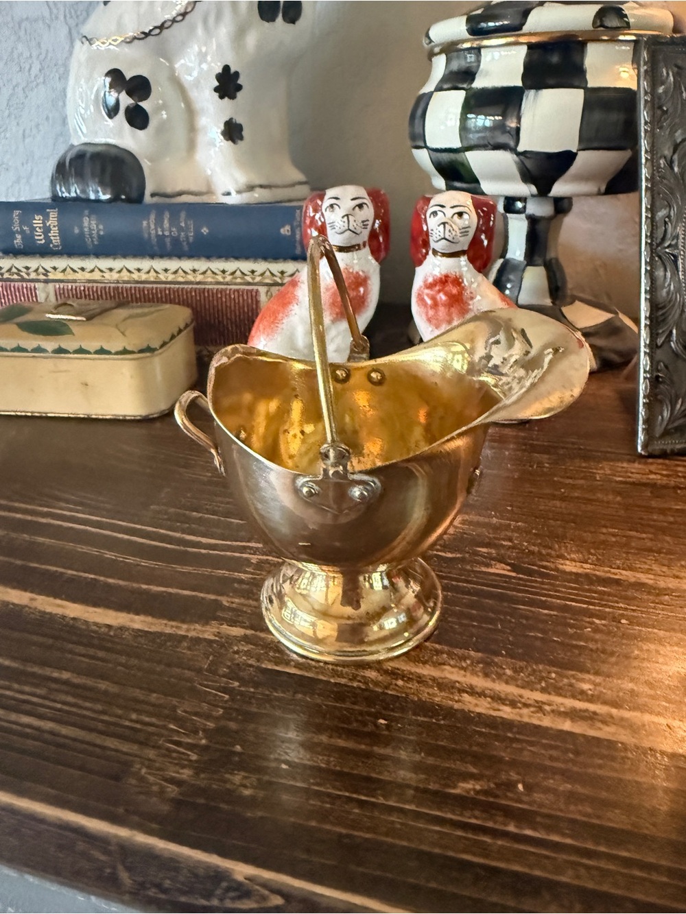 Vintage Brass Sugar Scuttle from England - Picture 4 of 13